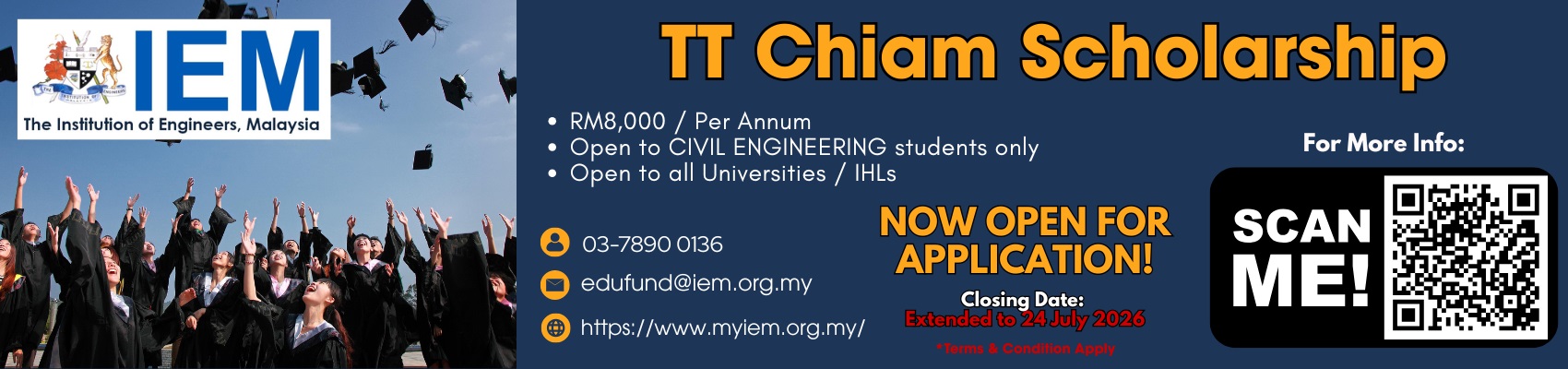 IEM Scholarships 2026 - TT Chiam Scholarship